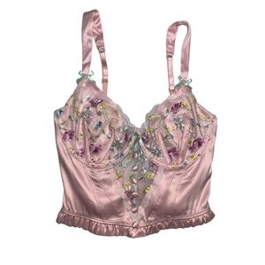 For Love & Lemons Midsummer Floral Bustier Pastel Pink Victoria's Secret